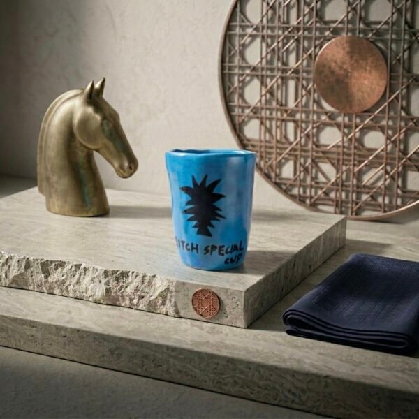 Handmade Franco-Italian Style Mug（Azure BLUE）