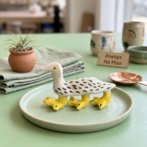 Hand-crafted Three Legged Ceramic Incense Holder